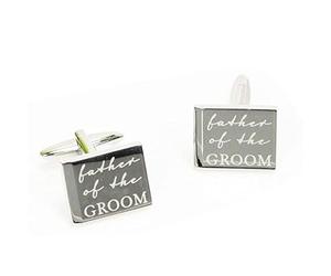 Amore Wedding Favour Pair Rectangle Cufflinks For Men Groom, Best Man, Usher, Father of the Bride