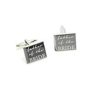 Amore Wedding Favour Pair Rectangle Cufflinks For Men Groom, Best Man, Usher, Father of the Bride (Father of the Bride)