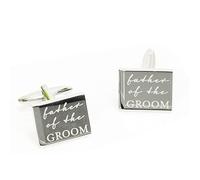 Amore Wedding Favour Pair Rectangle Cufflinks For Men Groom, Best Man, Usher, Father of the Bride (Father of the Groom)