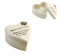 Amore Wedding Gift. Hand Painted Porcelain Heart Trinket Box - Mother of the Groom