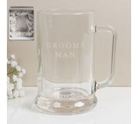 Amore Wedding Party Glass Tankard - Grooms Man