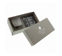 Amore Wedding Party Whisky Glass & Coaster Wedding Gift Set - Usher