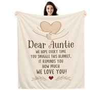 Amorea Dear Auntie We hope every time you snuggle this blanket It reminds you how much we love you Blanket for Aunt from Niece Nephew Reminder Birthday Mother's Day (auntie-b)