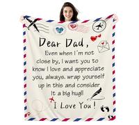 Amorea Dear Dad Blanket for Dad from Daughter Son Birthday (dad -I b)