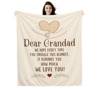 Amorea Dear Grandad We hope every time you snuggle this blanket It reminds you how much we love you Blanket for Grandpa from Grandchildren Reminder Birthday Grandfather's Day (grandad-b)