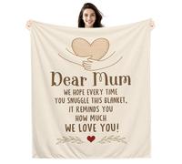 Amorea Dear Mum We hope every time you snuggle this blanket It reminds you how much we love you Blanket for Mum from Daughter Son Reminder Birthday Mother's Day (mum-b)