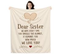 Amorea Dear Sister We hope every time you snuggle this blanket It reminds you how much we love you Blanket for Sister Reminder Birthday Graduation