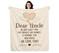 Amorea Dear Uncle We hope every time you snuggle this blanket It reminds you how much we love you Blanket for Uncle from Niece Nephew Reminder Birthday Father's Day (uncle-b)