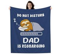 Amorea Do Not Disturb Dad is Recharging Funny Blanket for Dad from Daughter or Son Birthday Father's Day (dad-a)
