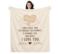 Amorea I hope every time you snuggle this blanket it reminds you how much I love you Throw Blanket Reminder for Him Her, Mum Dad Daughter Sister Grandma Grandpa Auntie Birthday (a)