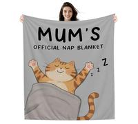 Amorea Mum's official nap blanket Gift for Mum's Birthday Mother's Day Christmas Cartoon Throw Blanket Ideas Mummy Gifts