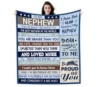 Amorea Nephew Gift from Aunt Uncle This Blanket Belongs To The Best Nephew In The World Throw Blanket Ideas 60” x50” Birthday Graduation