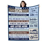 Amorea Son Gift from Mum Dad This Blanket Belongs To The Best Son In The World Throw Blanket Ideas 60” x50” Birthday Graduation