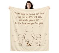 Amorea Thank You for Being Our Dad Throw Blanket Funny Gift for Dad from Daughter Son Dad Birthday Father's Day (our dad)