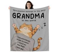 Amorea This blanket belongs to the Best Grandma in the world I hope every time you snuggle this blanket It reminds you how much I love you Grandma Gift Birthday Grandmother's Day
