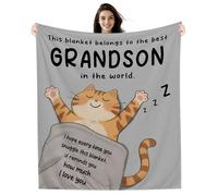 Amorea This blanket belongs to the Best Grandson in the world I hope every time you snuggle this blanket It reminds you how much I love you Grandson Gift Birthday Graduation