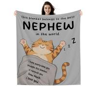 Amorea This blanket belongs to the Best Nephew in the world I hope every time you snuggle this blanket It reminds you how much I love you Nephew Gift Birthday Graduation