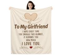 Amorea To My Girlfriend I hope every time you snuggle this blanket it reminds you how much I love you Blanket for Girlfriend Birthday Valentine's Day Anniversary