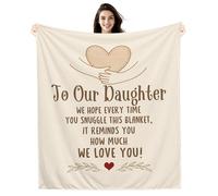 Amorea To Our Daughter We hope every time you snuggle this blanket It reminds you how much we love you Blanket for Daughter from Parents Reminder Birthday Graduation (daughter-b)