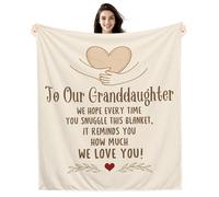 Amorea To Our Granddaughter We hope every time you snuggle this blanket It reminds you how much we love you Blanket for Granddaughter from Grandparents Reminder Birthday Graduation