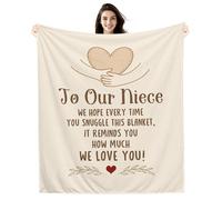 Amorea To Our Niece We hope every time you snuggle this blanket It reminds you how much we love you Blanket for Niece from Aunt Uncle Reminder Birthday Graduation (niece-b)