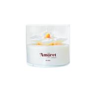 Amoret Orchid Candle - Vegan Soy & Beeswax Handmade Flower Candle, 48-Hour Burn, Ocean Scented Jar, Artisanal Gift for Women, Birthdays, Weddings, Home Decor