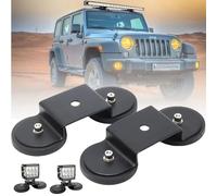 AmoreTempo 2 Piece Magnetic Roof Mount for LED Work Light Car LED Light Strip Holder Mounting Brackets Strong Adhesion Universal Bracket for Off-Road Car, SUV, Truck, ATV