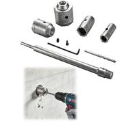 AmoreTempo SDS Plus Core Drill Bit Set 6-Piece Dry Concrete Drill Bit Core Hole Drill Bit 30/40/50/68 mm Hole Saw 68 mm for Sockets Water Pipe Concrete Brick Cement Masonry with Round Handle and Dust