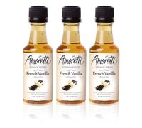Amoretti Premium French Vanilla Syrup 3 Pack (50ml)