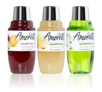 Amoretti Premium Martini Cocktail Mix 3 Pack (3.4 fl oz) Minis (Cosmopolitan, Lemon Drop, Sour Apple)
