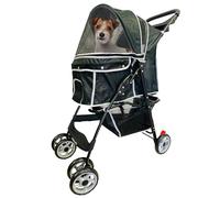 AmorosO Foldable Pet Stroller (Black)