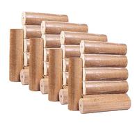 AMOS 100% Natural Dry Oak Wood Heat Logs - 20 Logs - Less Than 10% Moisture - Easy to Light - Low Ash - Eco Friendly - for Open Fire Stove Burner Fuel Stove Wood Burner Chiminea