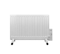 AMOS 1000W Free Standing Oil Filled Panel Radiator with Adjustable Temperature Thermostat Compact Slim Home Office Electric Heater