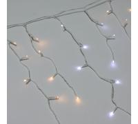 Amos 200 Led Battery Powered Christmas Icicle Lights In Cool White & Warm White With Memory Function Timer