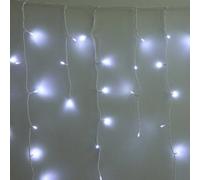 Amos 200 Led Battery Powered Christmas Icicle Lights In White With Memory Function Timer