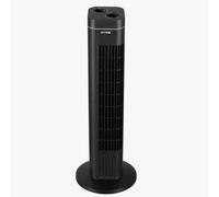 Amos 29" Black Tower Fan With Oscillation, 3 Speed Settings, 2 Hour Timer, Quiet Slim Free Standing Electric Fan For Home, Bedroom
