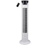 Amos 32" Oscillating Tower Fan With Remote, 3 Speed Timer Ultra Slim Tall Quiet Free-Standing Electric Home Office Air Cooling