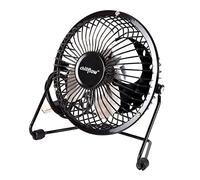 AMOS 4 Inch USB Desk Table Shelf Fan Portable Personal Adjustable 360° Tilting Tilt Electric Air Cooling Home Office Fan