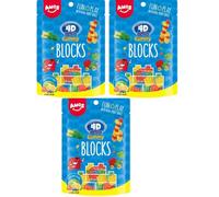 AMOS 4D Gummy Blocks Candy Bricks 7oz (Pack of 3)