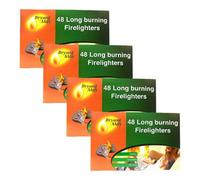 Bryant & May Firelighters 48 Long-Burning Fire Starters for BBQ, Fireplace, Grill, and Campfires Easy Ignition Firelighter Stick (4 Pack (192 firelighters))