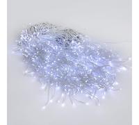 AMOS Christmas Icicle Lights - 720 LED Lights Memory Function Timer 21.5 Meter Length - White
