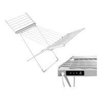 AMOS Electric Heated Clothes Airer with Digital Control Display, Thermostat, and Timer Foldable Indoor Laundry Drying Rack