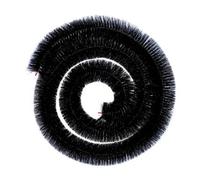 AMOS Gutter Brush Guard 4m x 100mm Black - Leaf & Debris Protection - UV Resistant Gutter Leaf Filter - Fits Most Gutters - Durable PP & Steel Wire