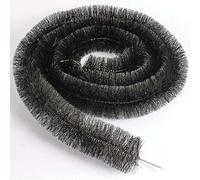AMOS Gutter Brush Guard Black 4 Meters Clean Leaf & Debris Free 10cm Diameter 1 Pack