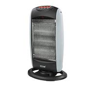 AMOS Halogen Heater 3 Heat Settings 400W To 1200W Oscillating Home Office Radiator 3-Bar with Overheat Protection, 1 Pack