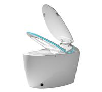 AMOS Intelligent One-Piece Smart Toilet with P-Trap, Heated Seat, UV Sterilisation, Warm Air Dryer, Remote Control & Multiple Wash Modes - Luxury Bidet Toilet for Modern Bathrooms