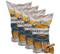 AMOS Kiln Dried Alder Hardwood Logs Boot Bag 60L - Ready to Burn Firewood for Open Fires, Log Burners, Fire Pits, Chimineas & Ovens - Premium Long Burning Low Smoke Logs (4 Bags - 240L)