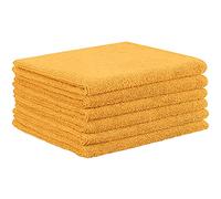 AMOS Large 40cm x 40cm Microfibre Cleaning Cloths Home Kitchen Bathroom Dusters Car Valeting Polishing Machine Washable Wipes (12 Cloths, Orange)