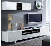 Amos Mann Furniture Belus White Gloss Tv Cabinet With Wall Unit