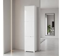 Amos Mann Furniture Cellini White Gloss Tall Bookcase With Doors S13